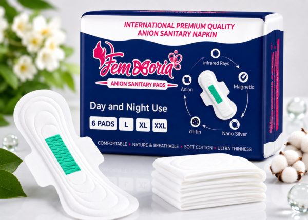 Green Wave Anion Sanitary Napkin – XXL (6 Pcs)